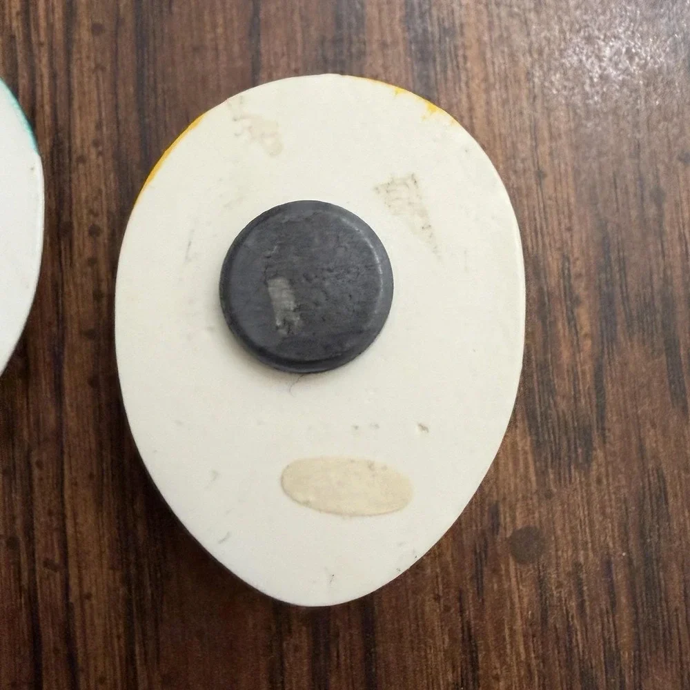 Vintage 1980s Theatrical Face Mask Magnets Set Of 2 Hearts Teardrops
